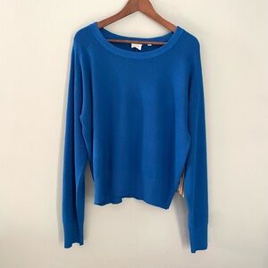 CYRUS Beautiful Blue Knit Sweater NWT Women’s Large